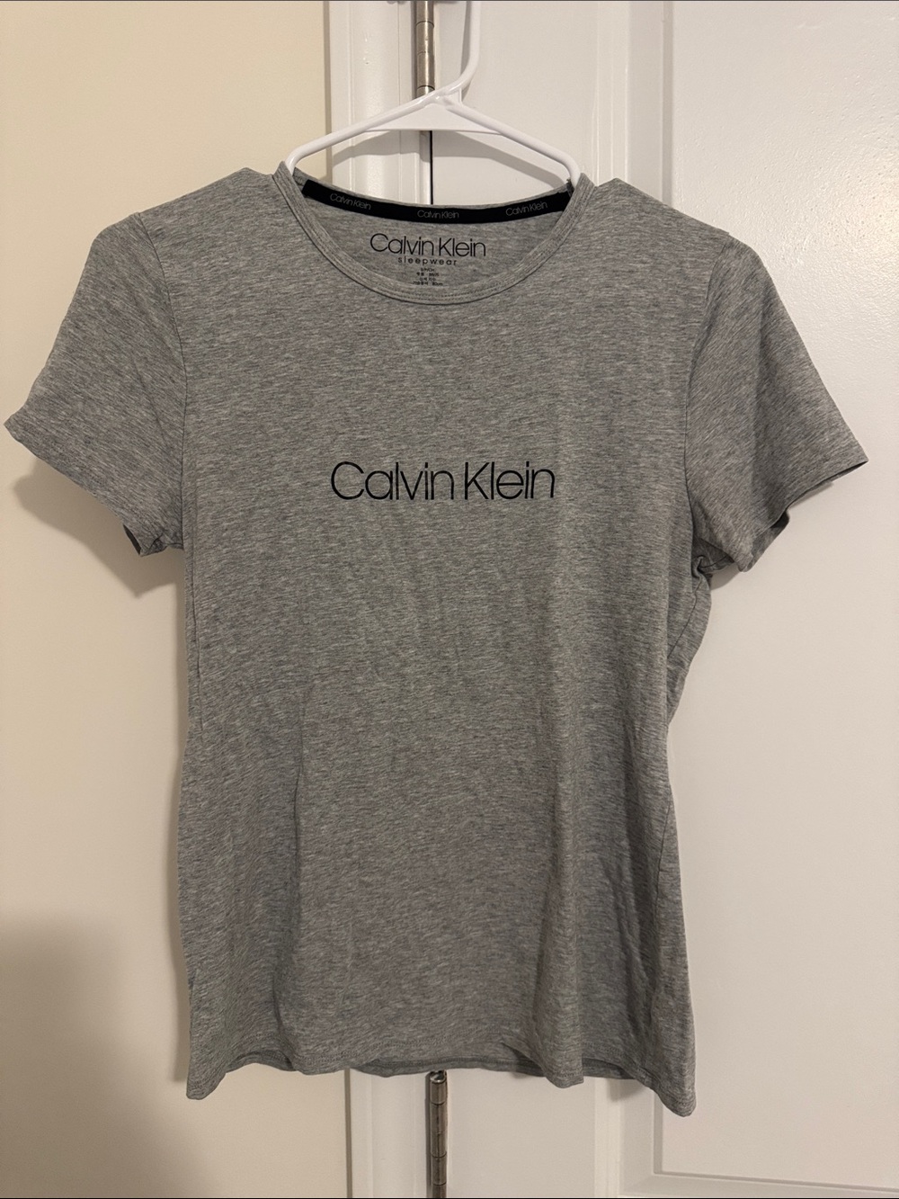 Calvin Klein Heather Gray Logo Short Sleeve Sleepwear Tee